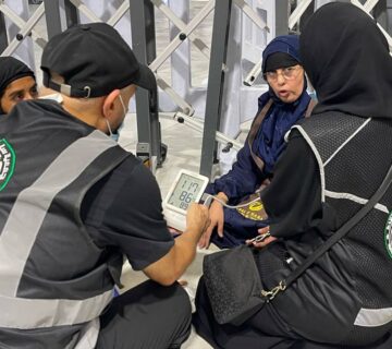 العمل الإنساني لجمعية ساعد في الحرم الشريف